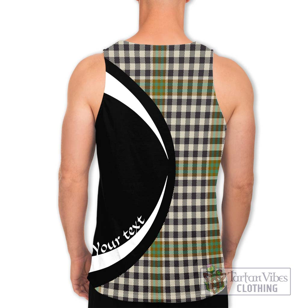 Burns Check Tartan Men's Tank Top with Family Crest Circle Style - Tartan Vibes Clothing