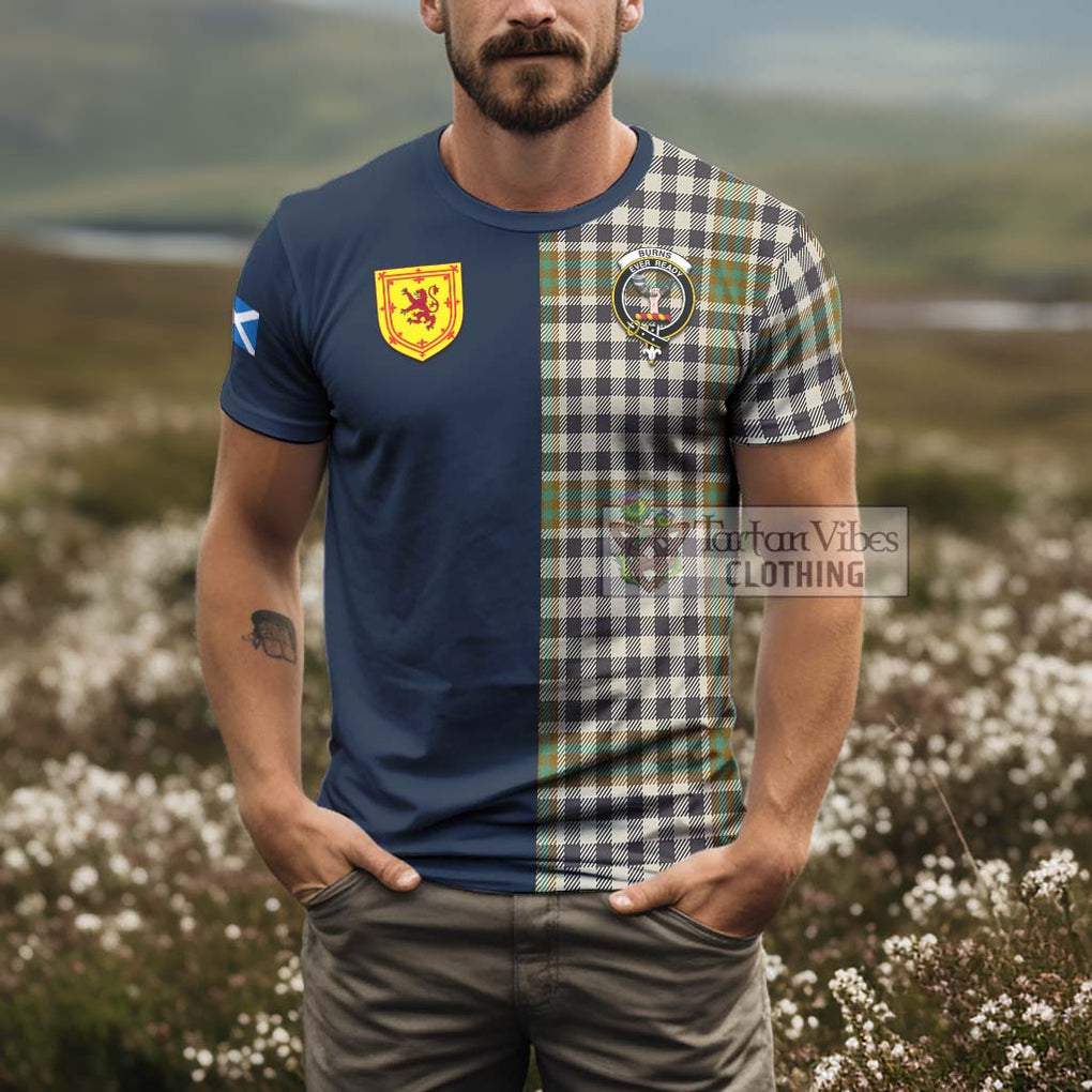 Tartan Vibes Clothing Burns Check Tartan T-Shirt Alba with Scottish Lion Royal Arm Half Style