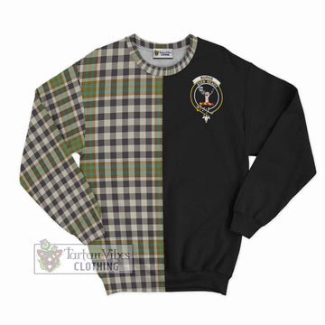 Burns Check Tartan Sweatshirt with Family Crest and Half Of Me Style