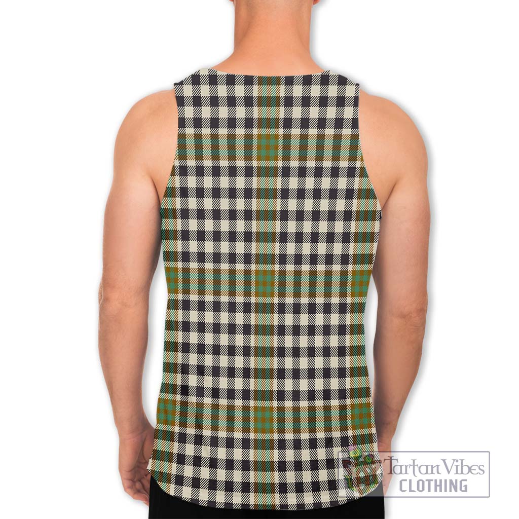 Tartan Vibes Clothing Burns Check Tartan Men's Tank Top with Family Crest DNA In Me Style