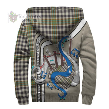 Burns Check Tartan Sherpa Hoodie with Epic Bagpipe Style