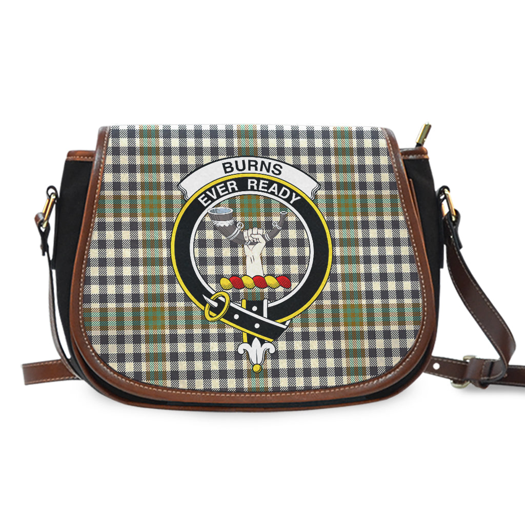 Burns Check Tartan Saddle Bag with Family Crest - Tartan Vibes Clothing