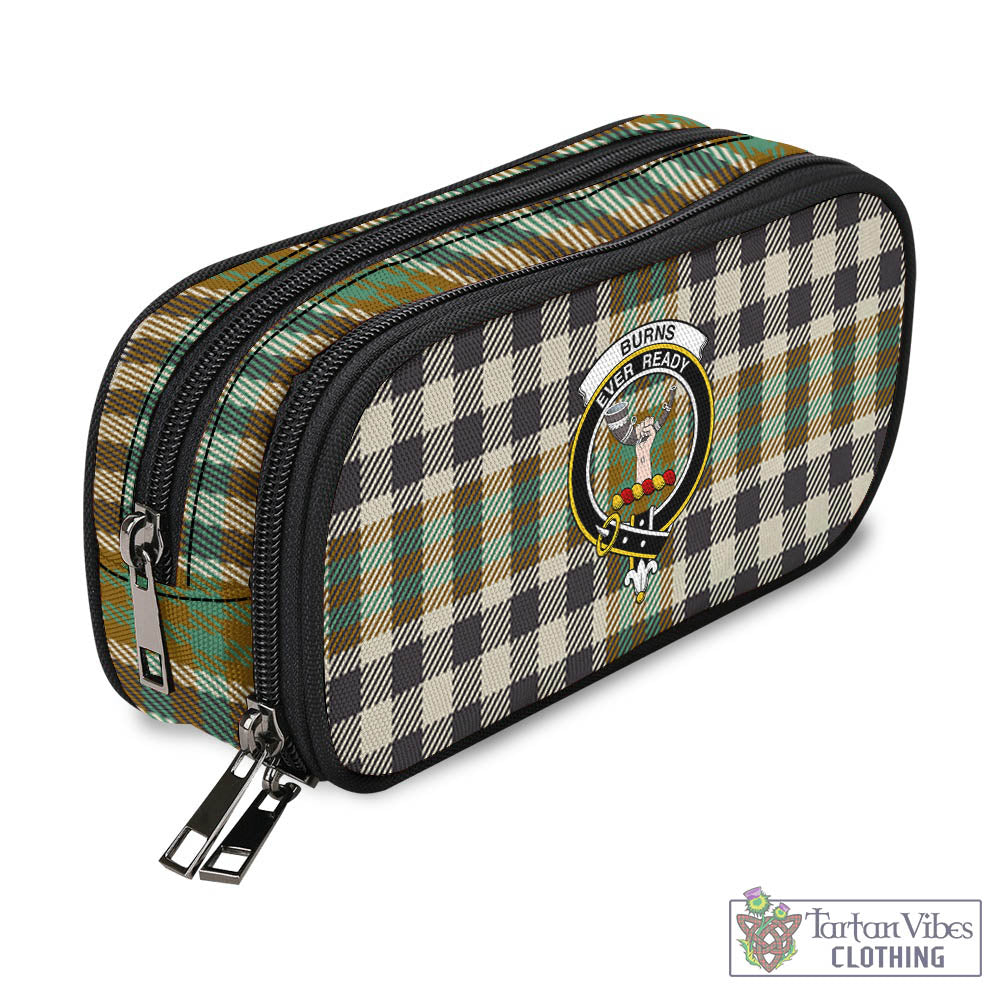 Tartan Vibes Clothing Burns Check Tartan Pen and Pencil Case with Family Crest