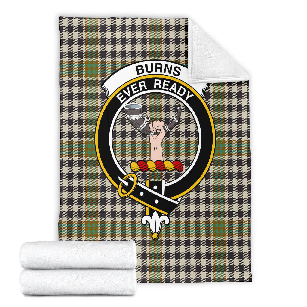 Burns Check Tartan Blanket with Family Crest - Tartan Vibes Clothing