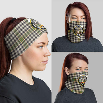 Burns Check Tartan Neck Gaiters, Tartan Bandanas, Tartan Head Band with Family Crest