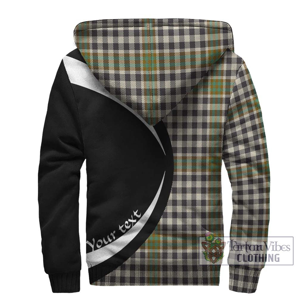 Burns Check Tartan Sherpa Hoodie with Family Crest Circle Style - Tartan Vibes Clothing