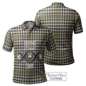 Burns Check Tartan Polo Shirt with Family Crest DNA In Me Style