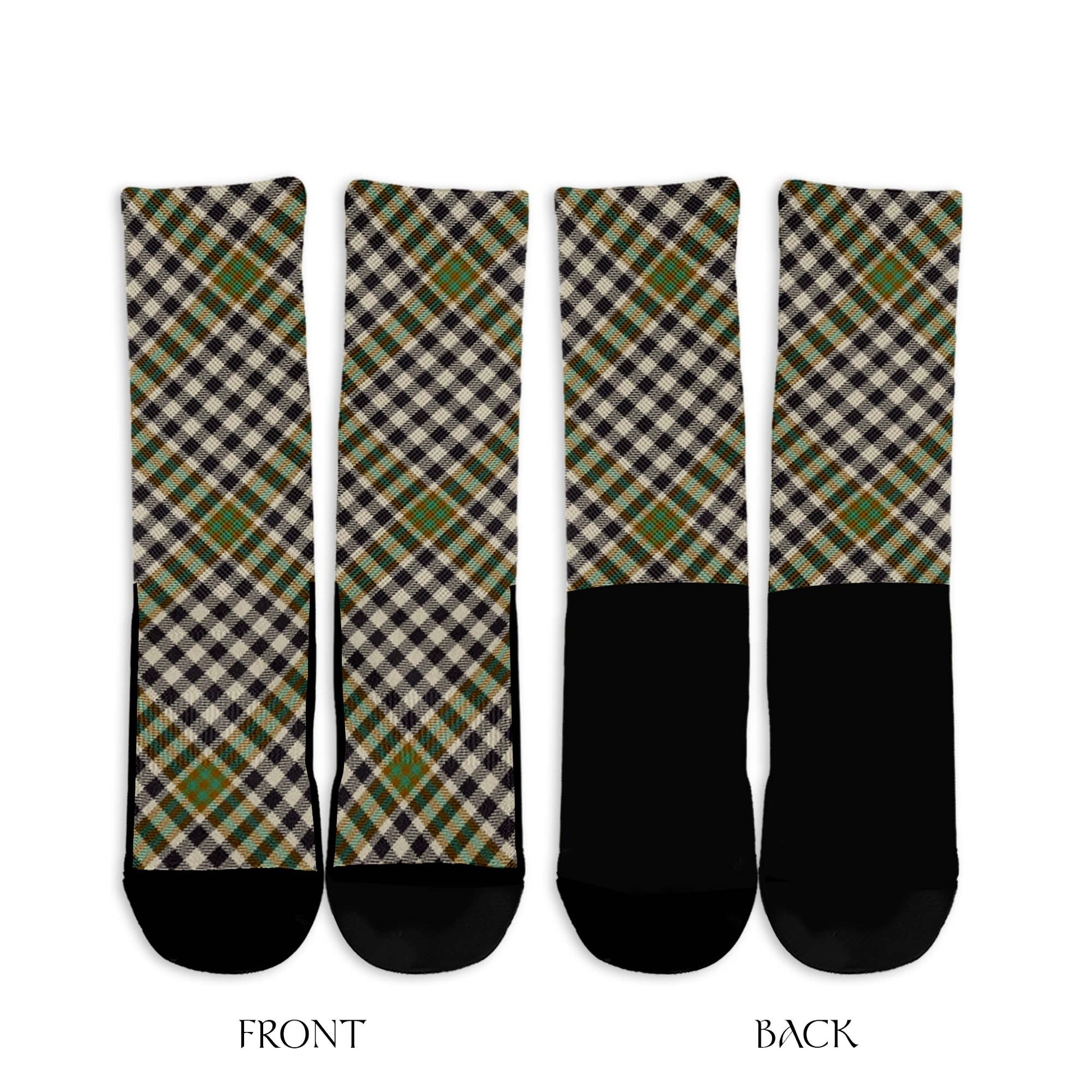 Burns Check Tartan Crew Socks Cross Tartan Style - Tartanvibesclothing