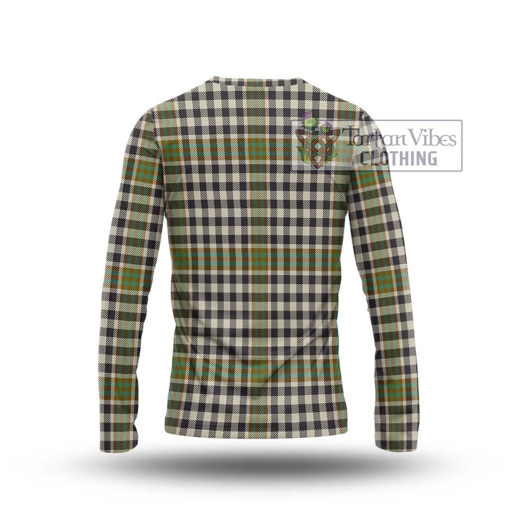 Burns Check Tartan Long Sleeve T-Shirt with Family Crest DNA In Me Style - Tartanvibesclothing Shop