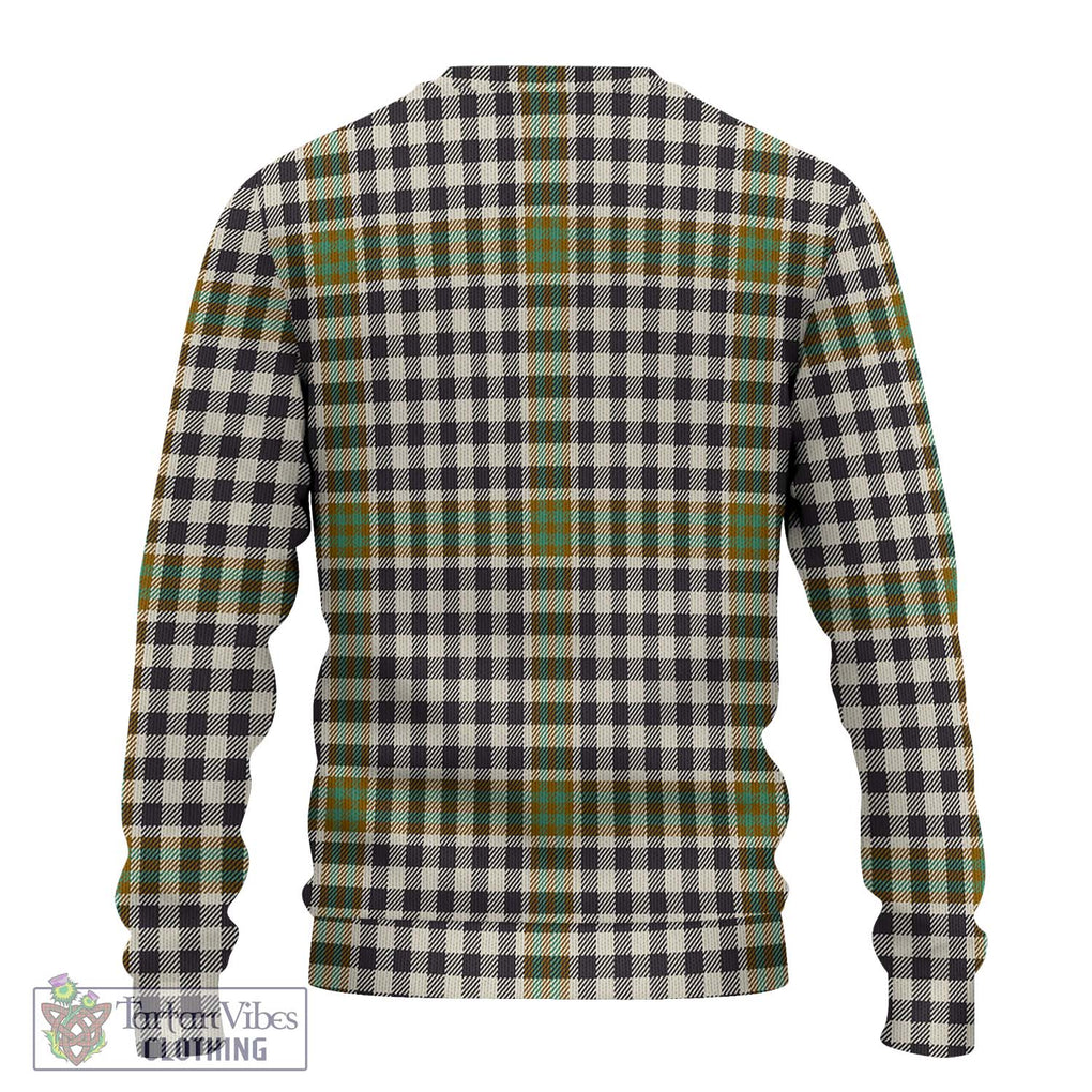 Burns Check Tartan Knitted Sweater with Family Crest DNA In Me Style - Tartanvibesclothing Shop