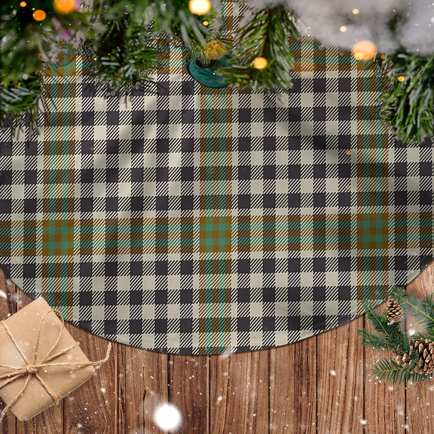 Burns Check Tartan Christmas Tree Skirt - Tartanvibesclothing