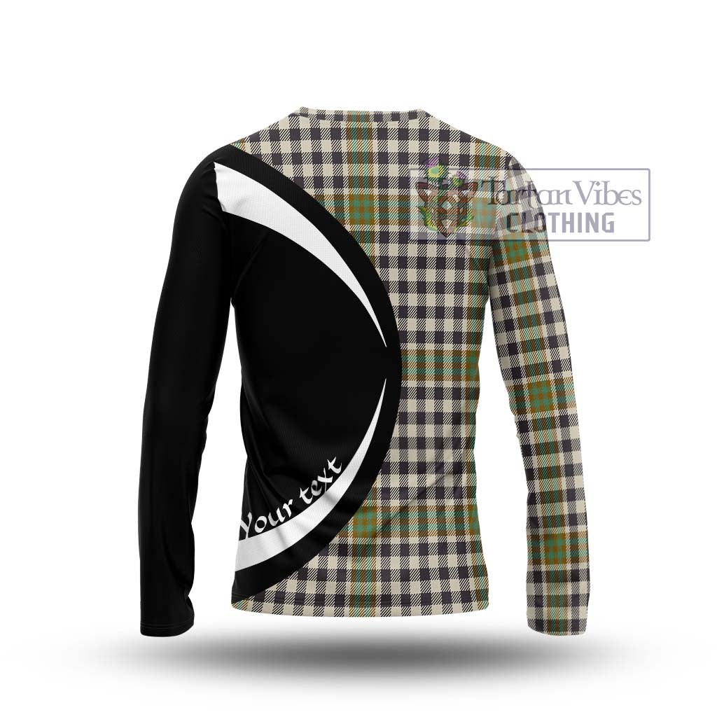 Burns Check Tartan Long Sleeve T-Shirt with Family Crest Circle Style - Tartan Vibes Clothing