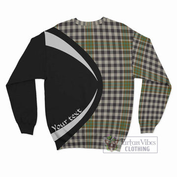 Burns Check Tartan Sweatshirt with Family Crest Circle Style