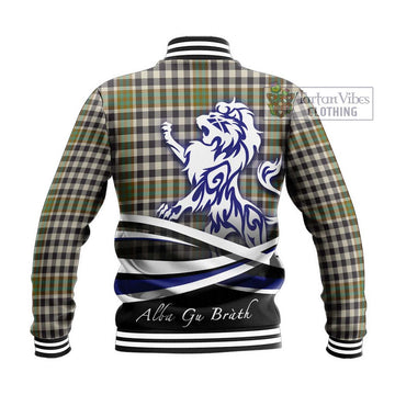 Burns Check Tartan Baseball Jacket with Alba Gu Brath Regal Lion Emblem