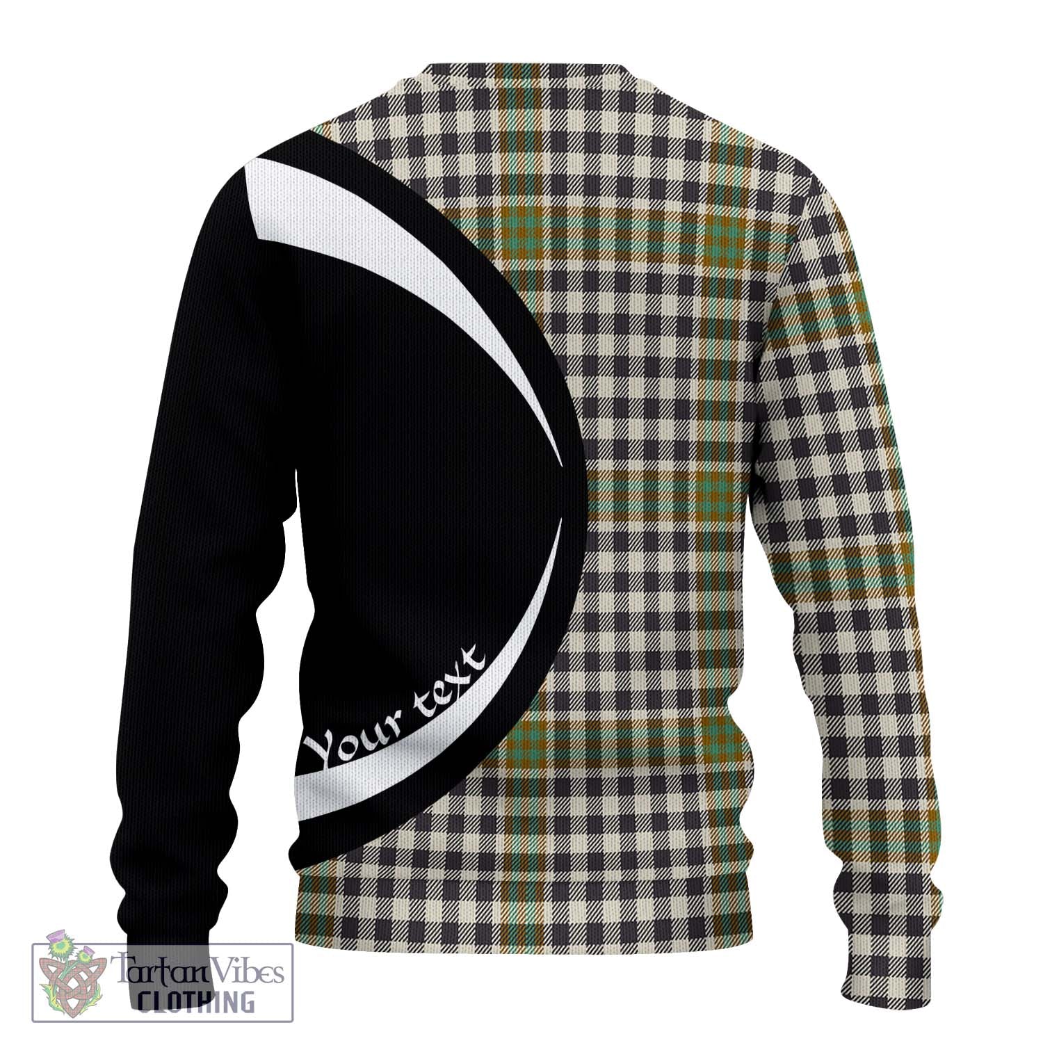 Burns Check Tartan Ugly Sweater with Family Crest Circle Style - Tartan Vibes Clothing