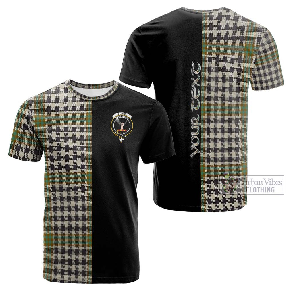 Tartan Vibes Clothing Burns Check Tartan Cotton T-shirt with Family Crest and Half Of Me Style