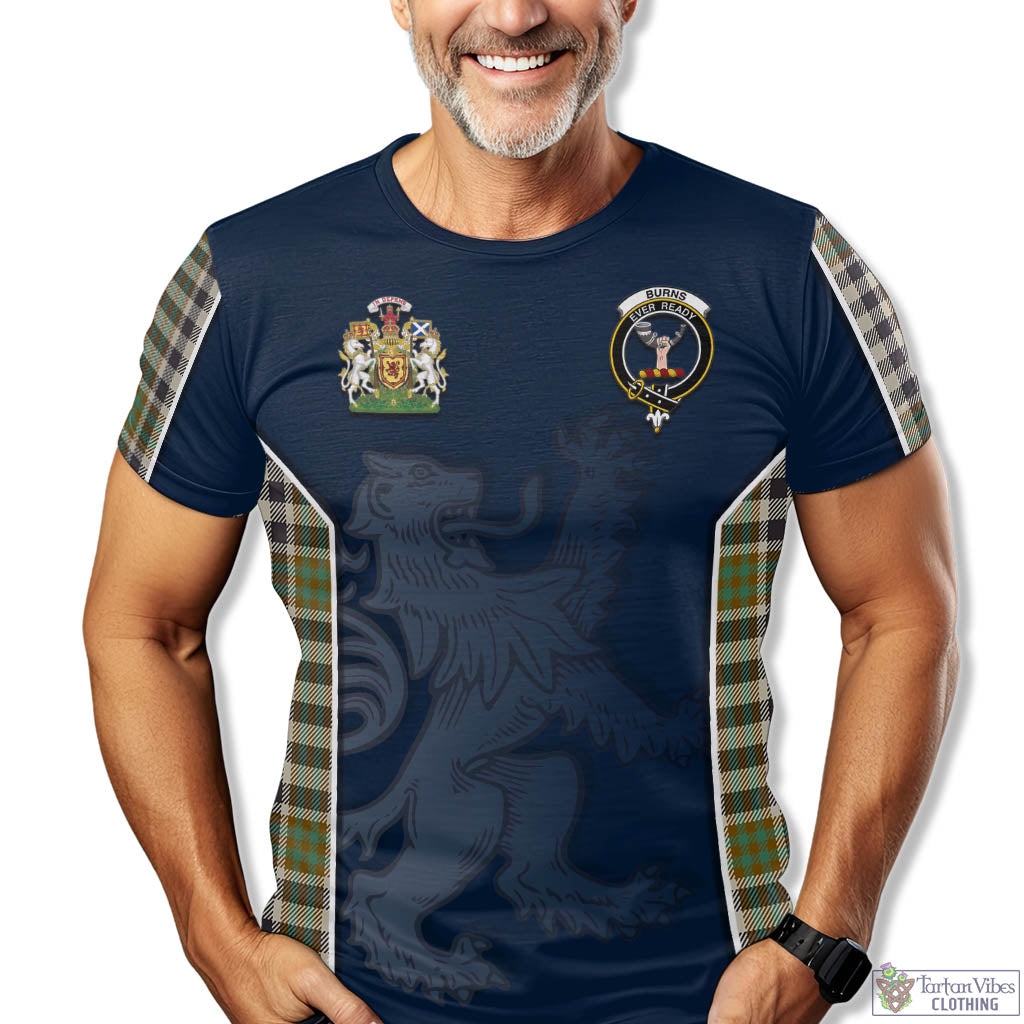 Tartan Vibes Clothing Burns Check Tartan T-Shirt with Family Crest and Lion Rampant Vibes Sport Style