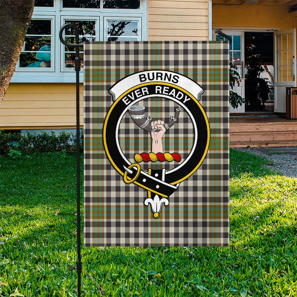 Burns Check Tartan Flag with Family Crest - Tartan Vibes Clothing