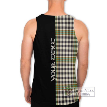 Burns Check Tartan Men's Tank Top with Family Crest and Half Of Me Style