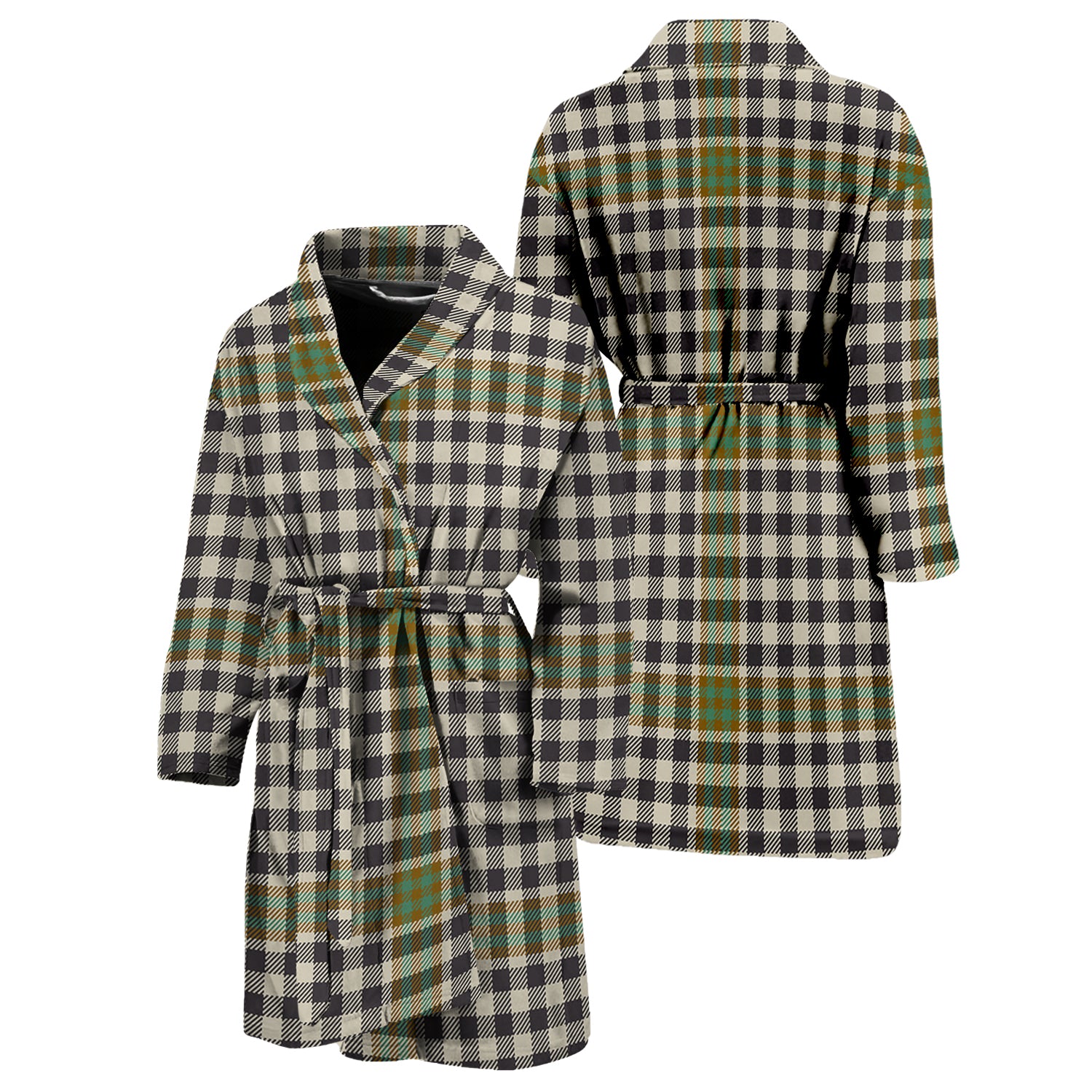 Burns Check Tartan Bathrobe Unisex M - Tartan Vibes Clothing