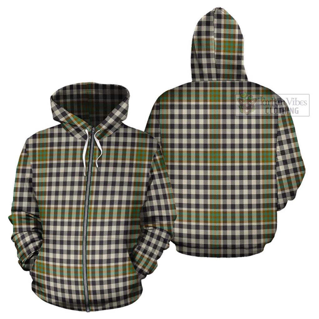 Burns Check Tartan Cotton Hoodie Zip Hoodie - Tartan Vibes Clothing