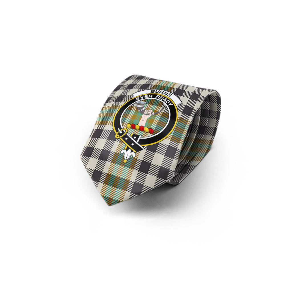 Burns Check Tartan Classic Necktie with Family Crest