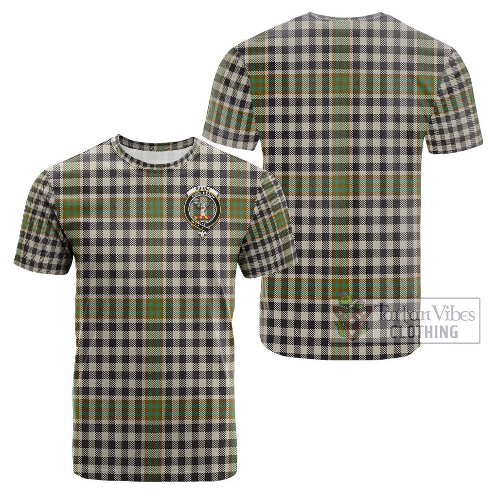 Tartan Vibes Clothing Burns Check Tartan Cotton T-Shirt with Family Crest