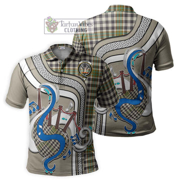 Burns Check Tartan Polo Shirt with Epic Bagpipe Style