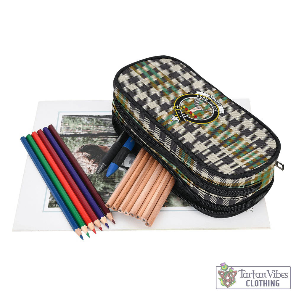 Tartan Vibes Clothing Burns Check Tartan Pen and Pencil Case with Family Crest