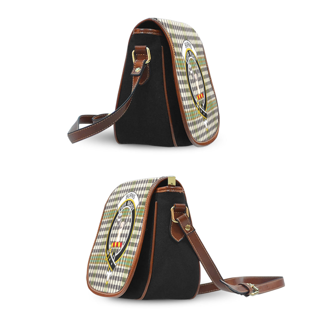 Burns Check Tartan Saddle Bag with Family Crest - Tartan Vibes Clothing