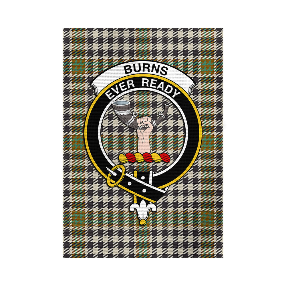 Burns Check Tartan Flag with Family Crest - Tartan Vibes Clothing