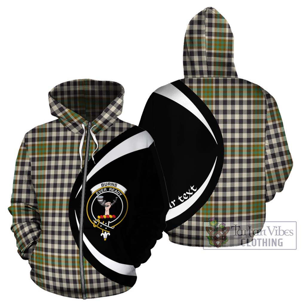 Tartan Vibes Clothing Burns Check Tartan Hoodie with Family Crest Circle Style