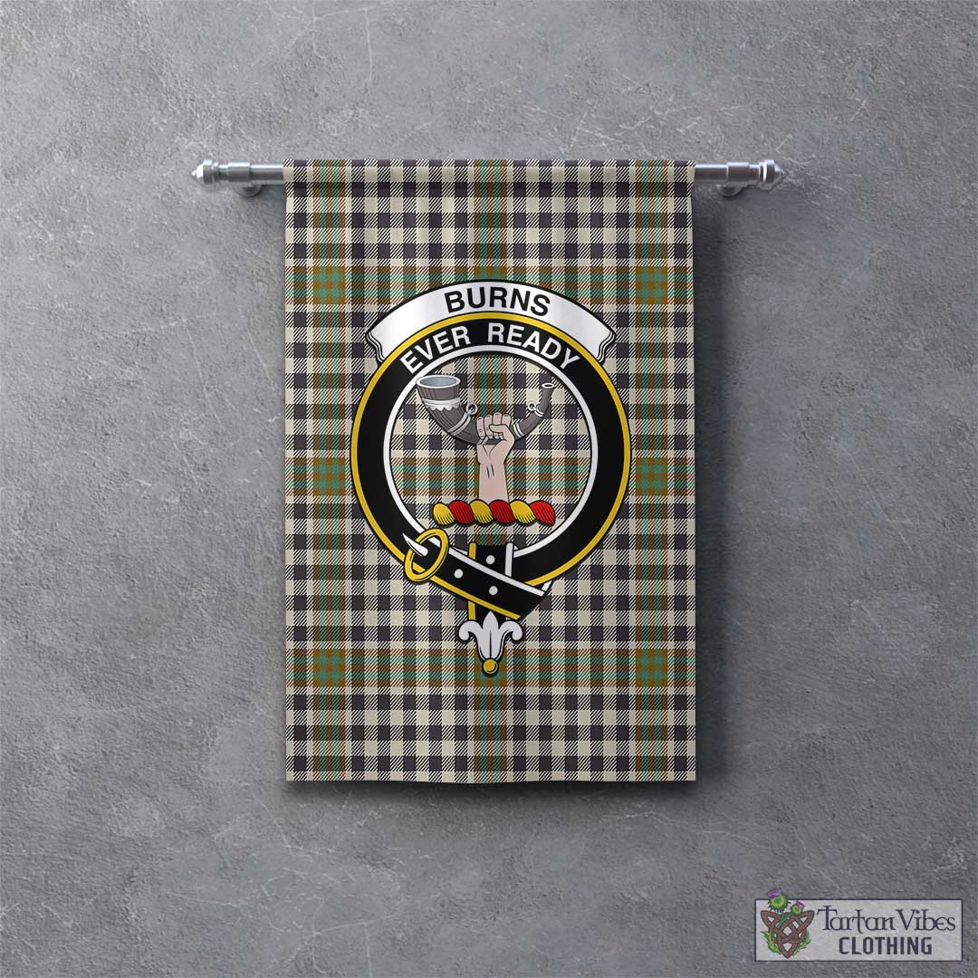 Tartan Vibes Clothing Burns Check Tartan Gonfalon, Tartan Banner with Family Crest