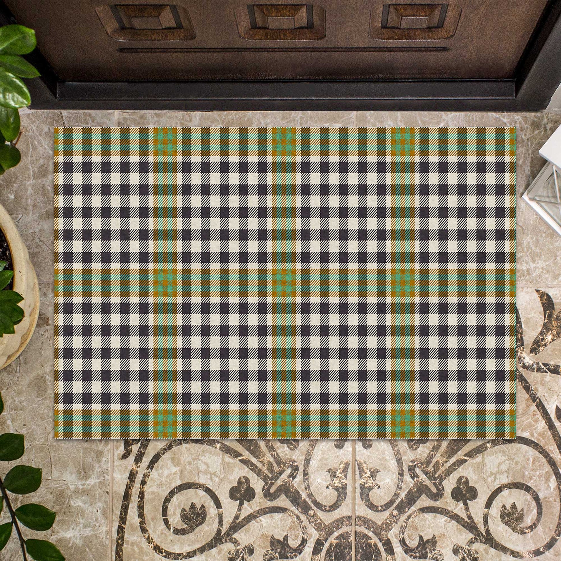 Burns Check Tartan Door Mat - Tartanvibesclothing