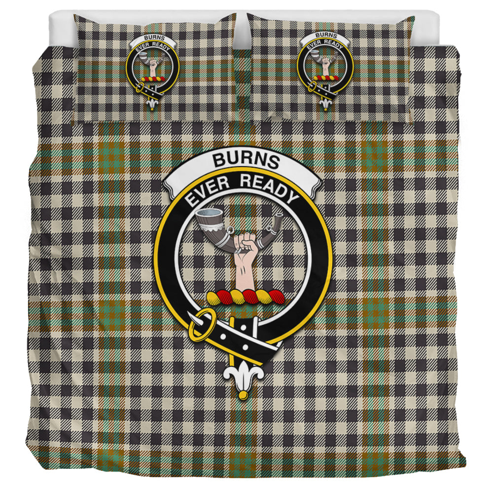 Burns Check Tartan Bedding Set with Family Crest UK Bedding Set UK Super King 104*94 inch - Tartan Vibes Clothing