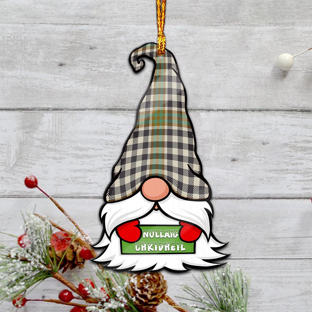 Burns Check Gnome Christmas Ornament with His Tartan Christmas Hat - Tartanvibesclothing