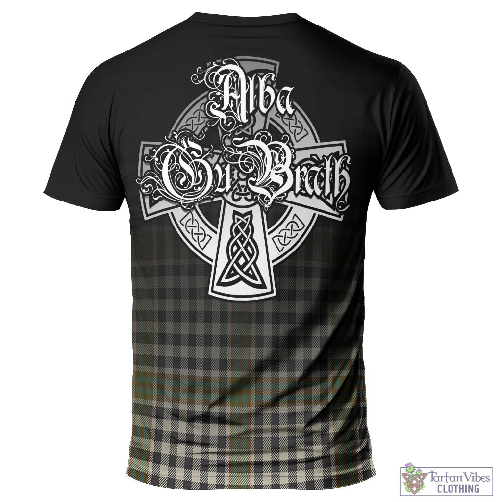 Tartan Vibes Clothing Burns Check Tartan T-Shirt Featuring Alba Gu Brath Family Crest Celtic Inspired