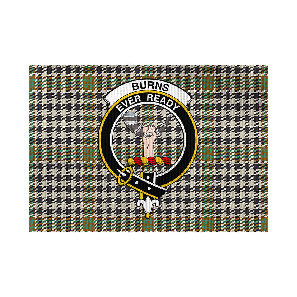 Burns Check Tartan Flag with Family Crest - Tartan Vibes Clothing