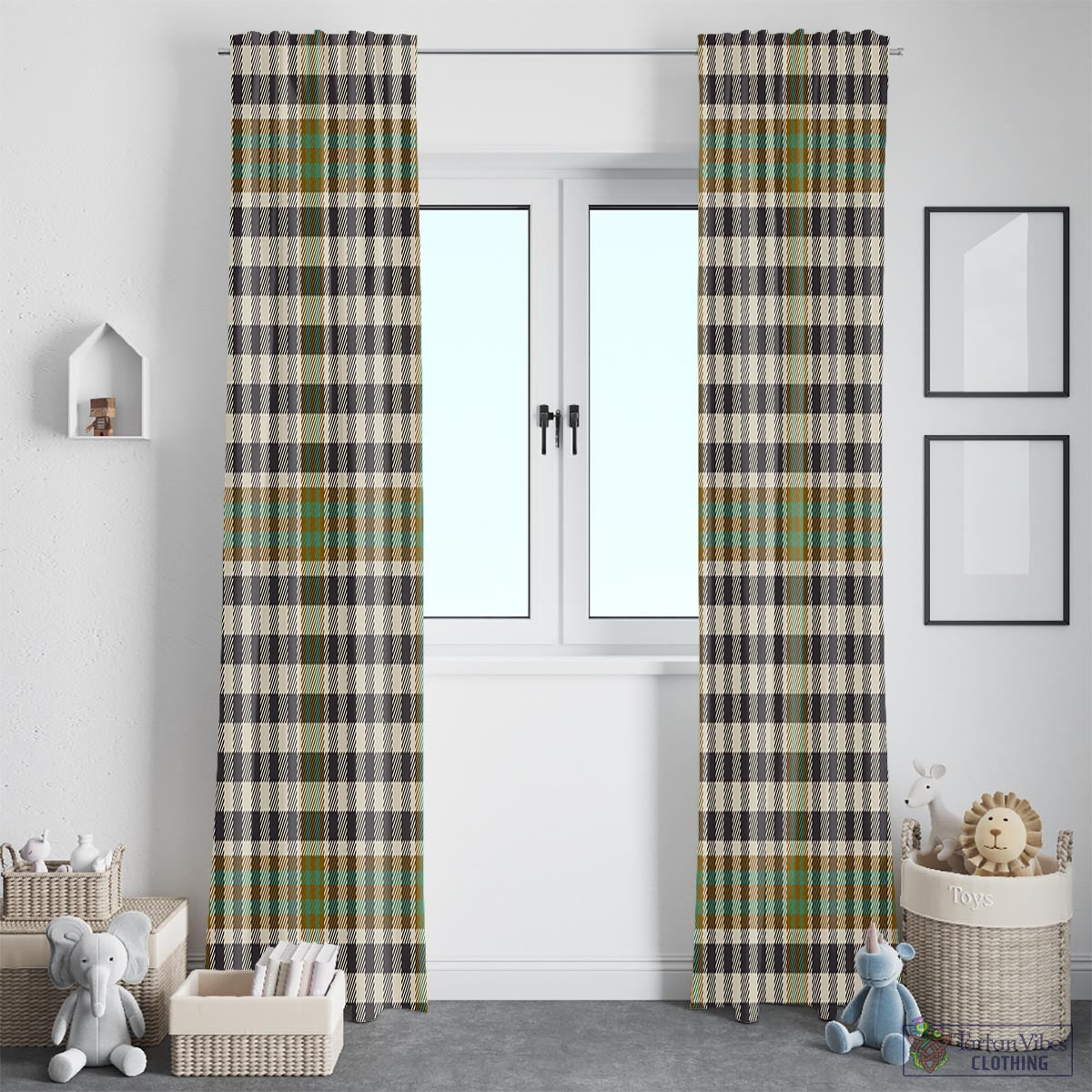 Burns Check Tartan Window Curtain