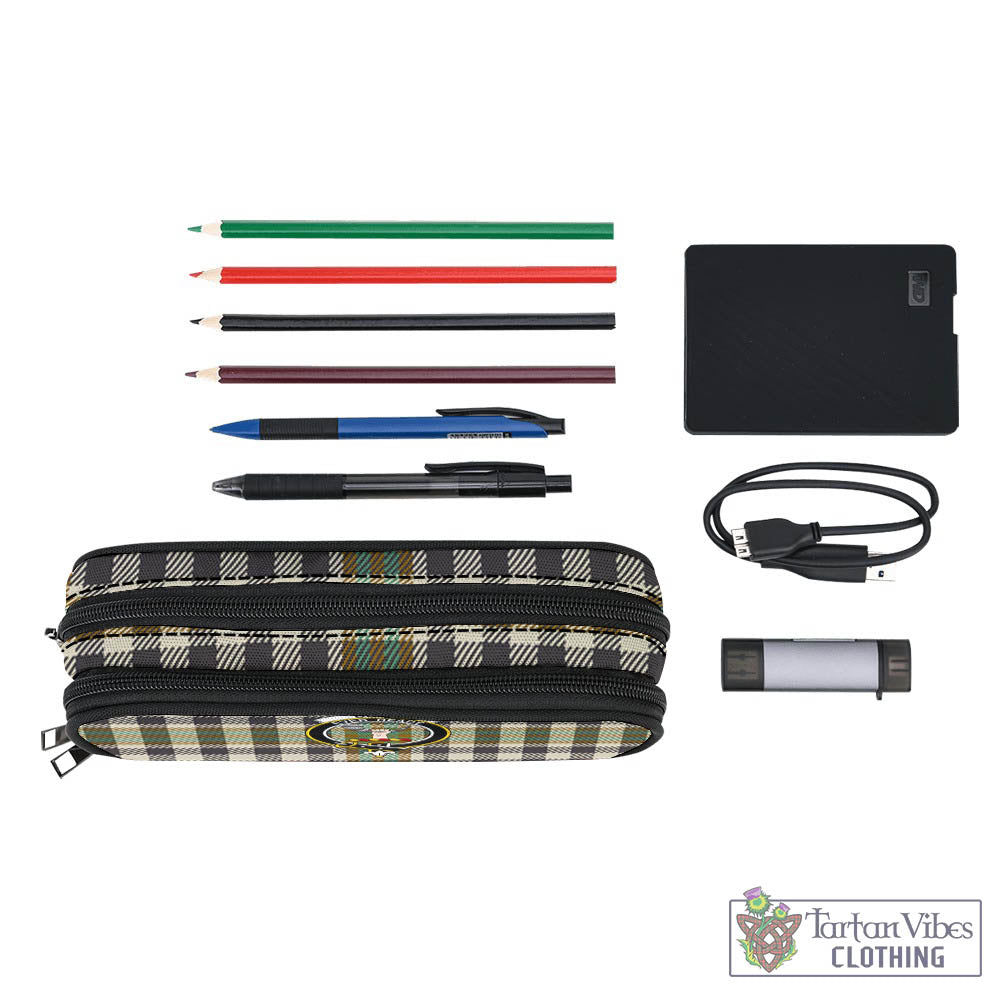 Tartan Vibes Clothing Burns Check Tartan Pen and Pencil Case with Family Crest