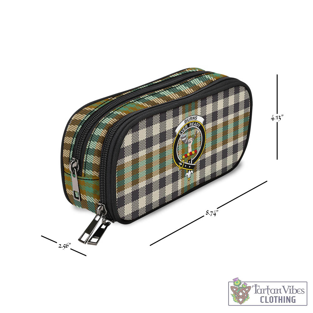 Tartan Vibes Clothing Burns Check Tartan Pen and Pencil Case with Family Crest