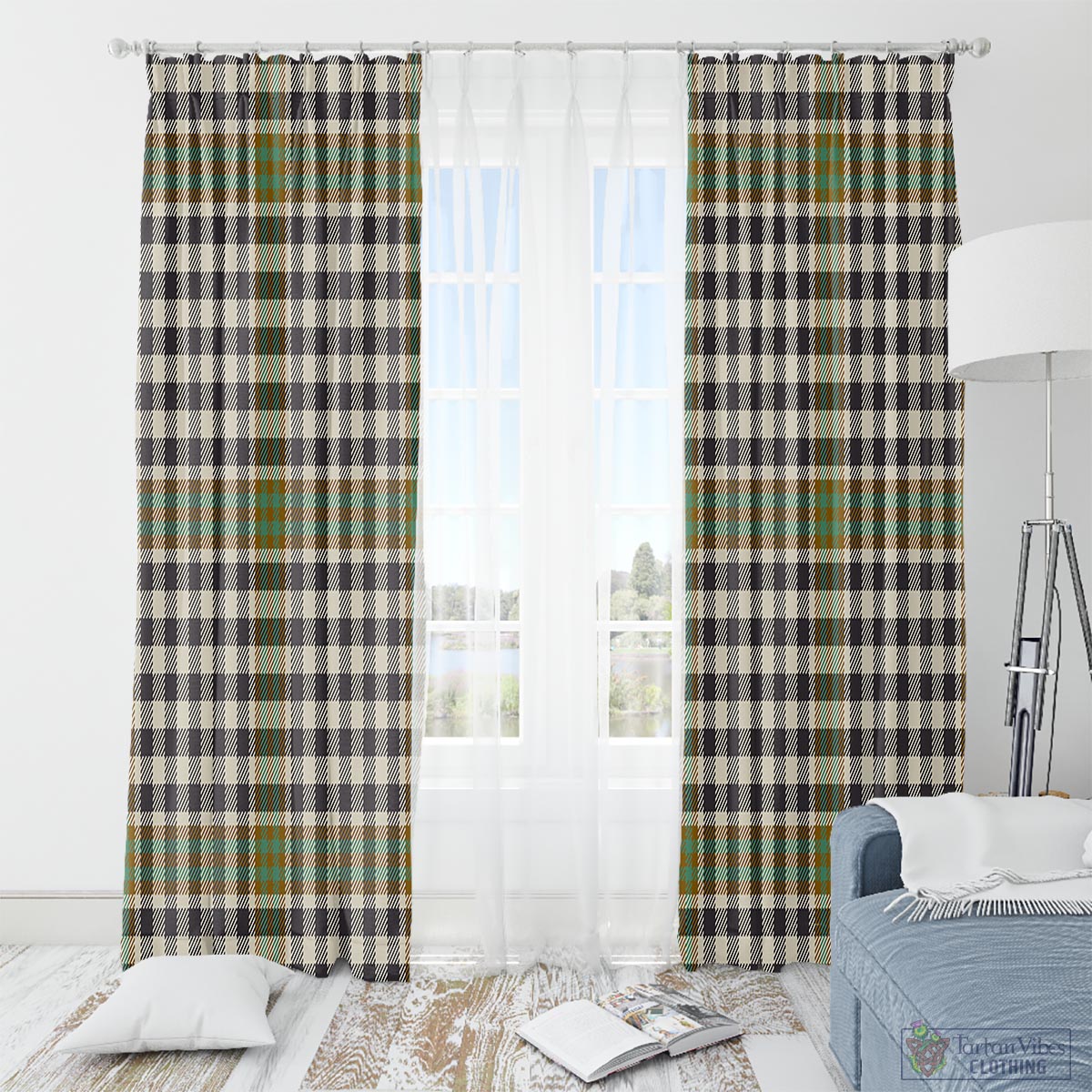 Burns Check Tartan Window Curtain