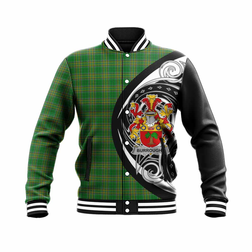Burroughs Irish Clan Baseball Jacket Celtic Circle Style Unisex - Tartan Vibes Clothing