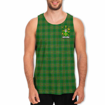 Bury Irish Clan Tartan Men's Tank Top with Coat of Arms