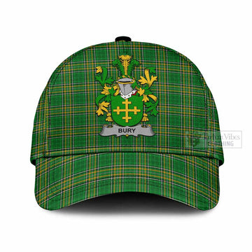 Bury Irish Clan Tartan Classic Cap with Coat of Arms