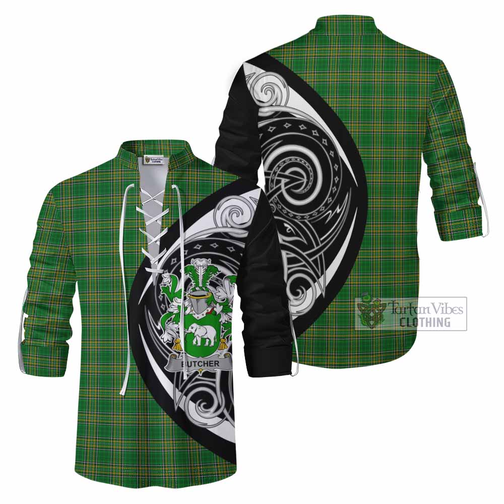 Butcher Irish Clan Ghillie Kilt Shirt Celtic Circle Style - Tartan Vibes Clothing