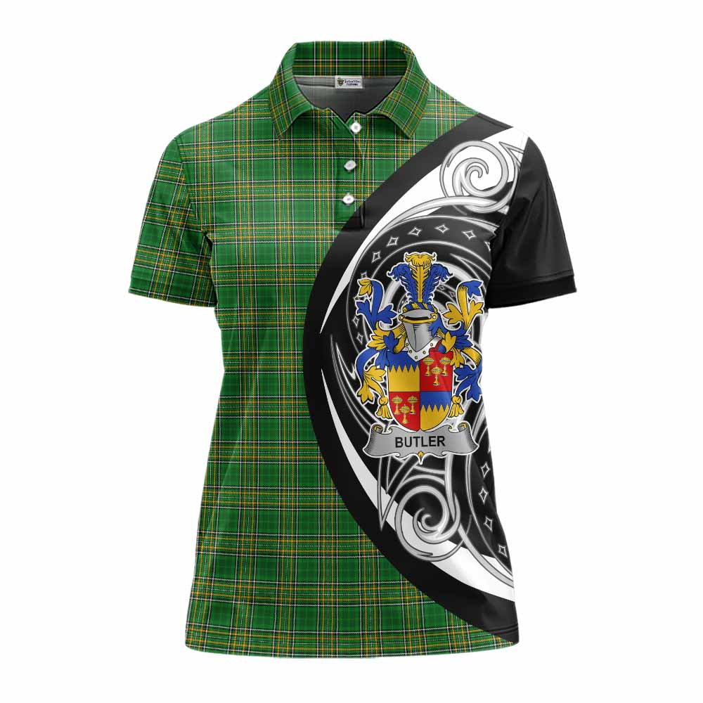 Butler Irish Clan Women's Polo Shirt Celtic Circle Style Women - Tartan Vibes Clothing