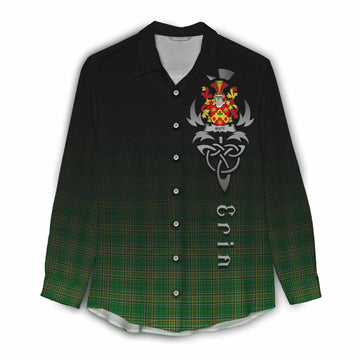 Butt Irish Clan Women's Casual Shirt with Coat of Arms Erin Go Bragh Celtic Inspired Female - Tartan Vibes Clothing