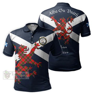 Butter Tartan Lion Rampant Polo Shirt Proudly Display Your Heritage with Alba Gu Brath and Clan Name Kid - Tartan Vibes Clothing