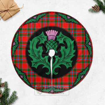 Butter Tartan Christmas Tree Skirt Scottish Thistle Style